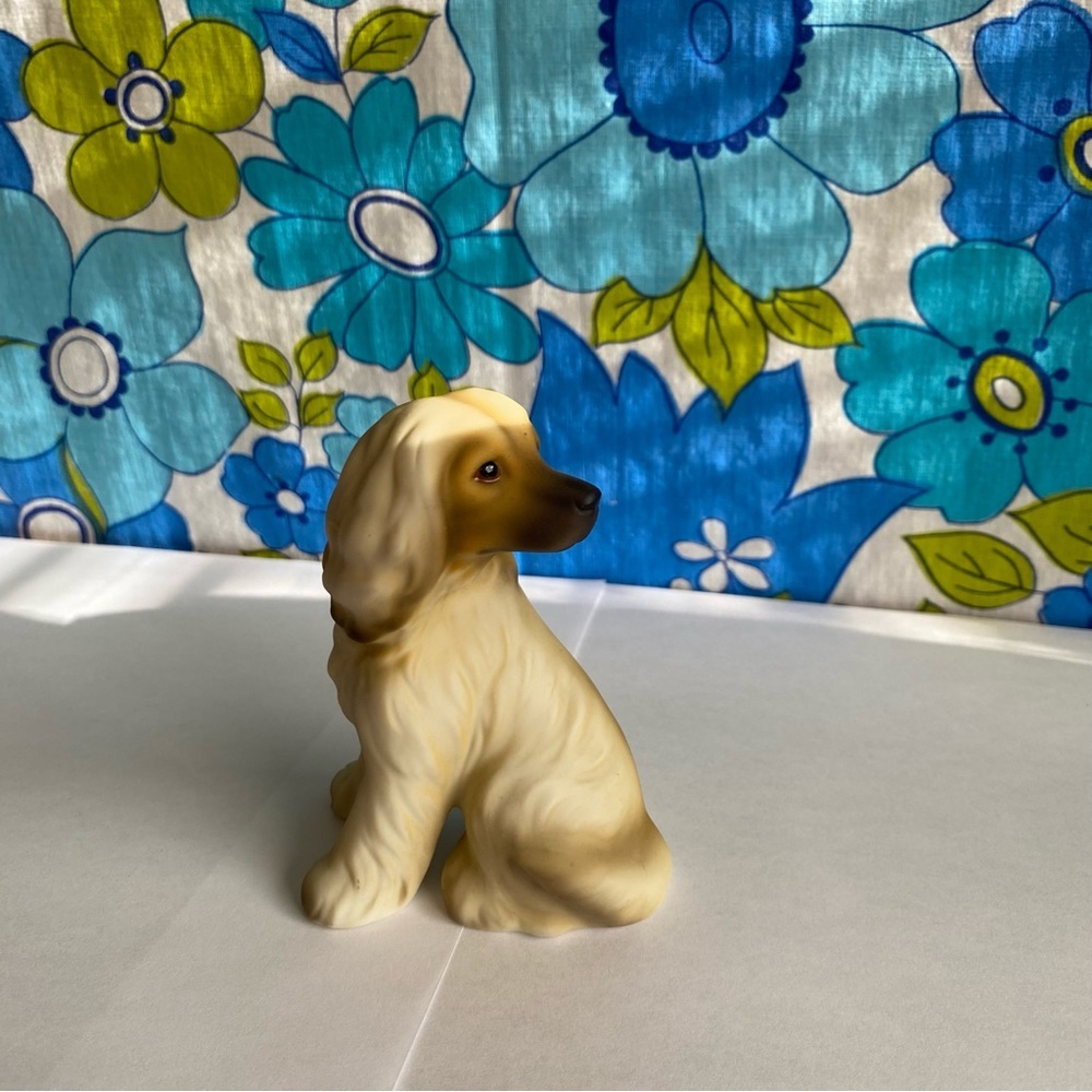 Vintage Afghan Hound JK signed collectable puppy dog figurine ornament‎